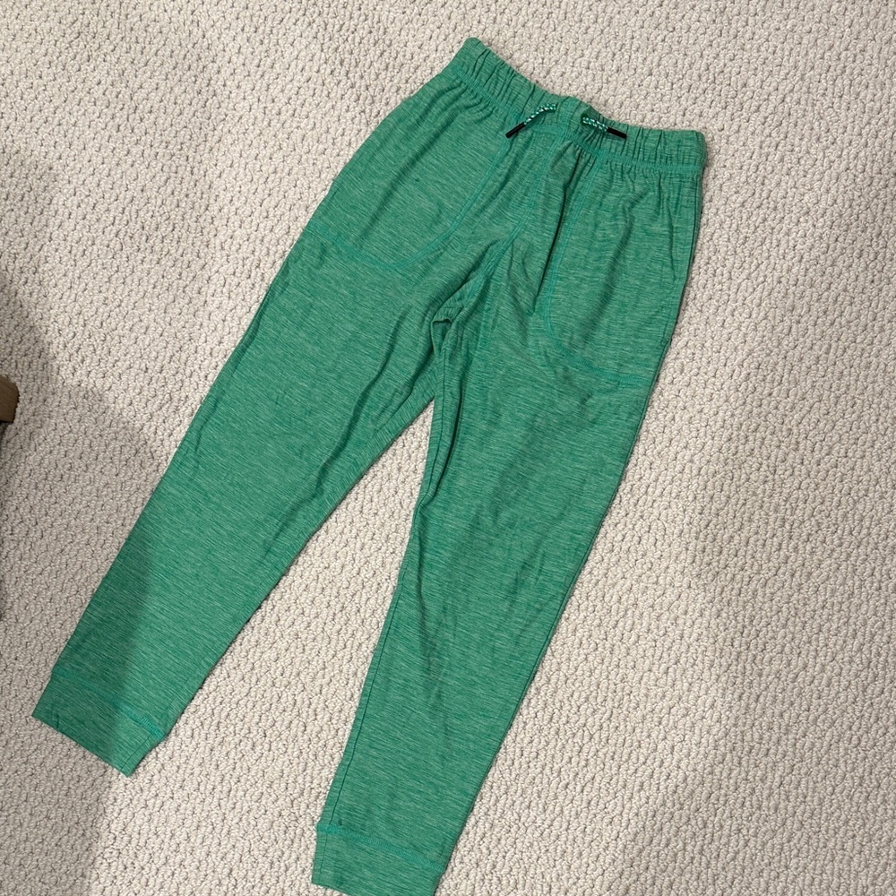 Hanna Andersson Green Heather Jogger Pants